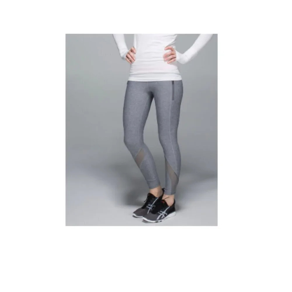 Lululemon Inspire Tight II (Mesh)- In  Grey/ Butter Pink